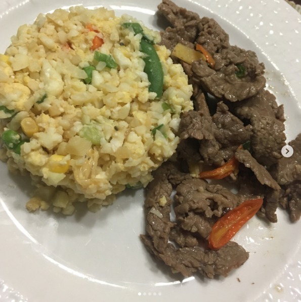 Low carb mongolian beef with cauliflower fried rice rice of Heather C. - Recipefy