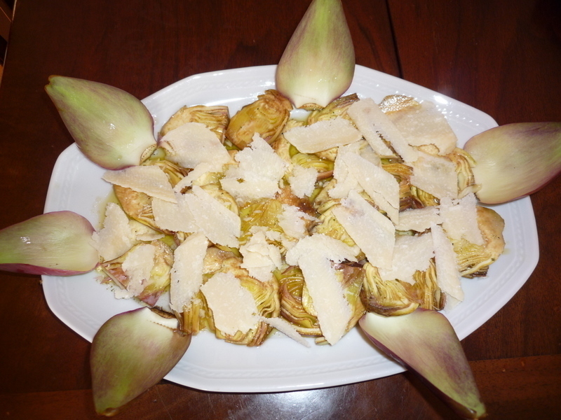 Carciofi crudi con scaglie di grana di Nicoletta Simonetti - Recipefy