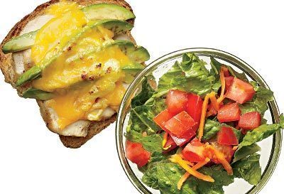 Open-Faced Chicken Avocado Melt of Kristen Byers - Recipefy