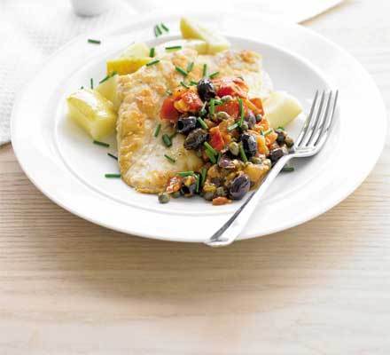 Chicken with Olives & Capers (339 cals) of Claire's Big (Low) Fat - Recipefy