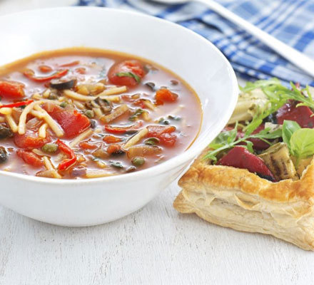 Spicy Pasta Soup (218 cals) of Claire's Big (Low) Fat - Recipefy