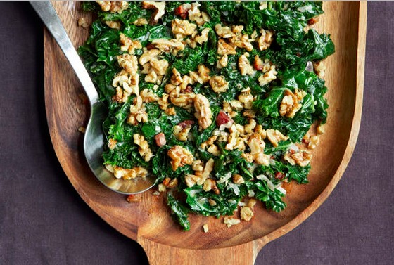 Kale with Pancetta, Cream, and Toasted Roseymary Walnuts of jenn - Recipefy