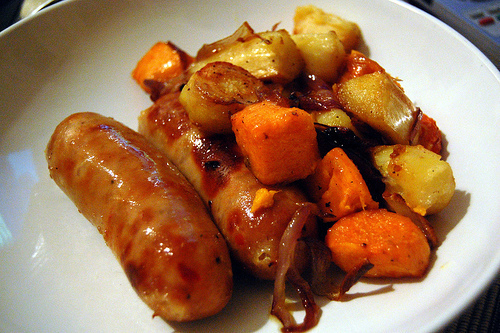 Sausage & Roasted Vegetable Bake SW de debsxx - Recipefy