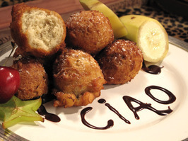 Peanut Butter Banana Fritters Drizzled with Chocolate Sauce of Kim Hess Lane - Recipefy