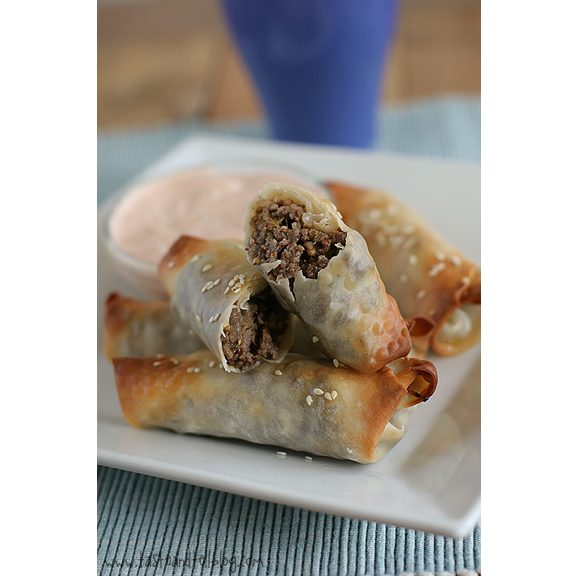 Cheeseburger Eggrolls of Lisa Evanoff - Recipefy