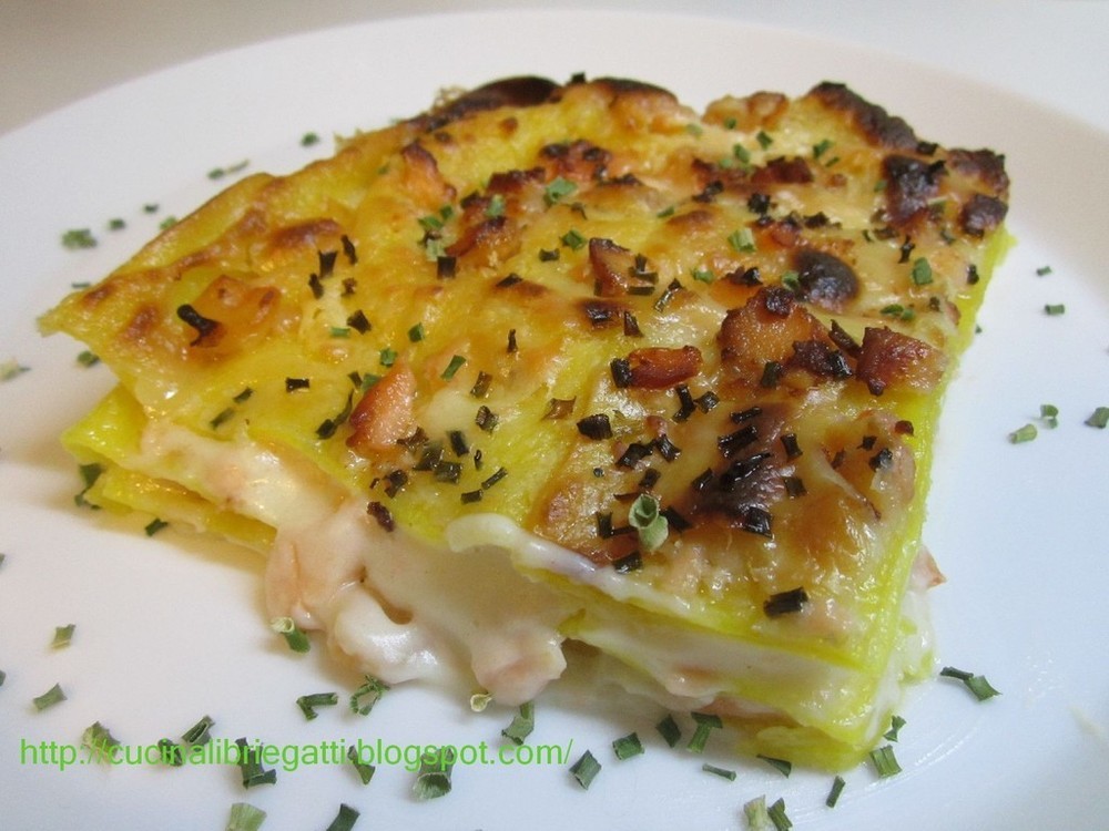 Lasagne salmone e gamberetti of Daniela Vietri - Recipefy