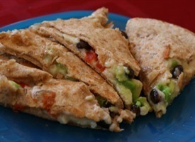 Black Bean, Avocado and Red Pepper Quesadilla of Emilia - Recipefy