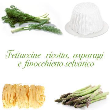 Fettuccine ricotta, asparagi, e finocchietto selvatico de Blume - Recipefy