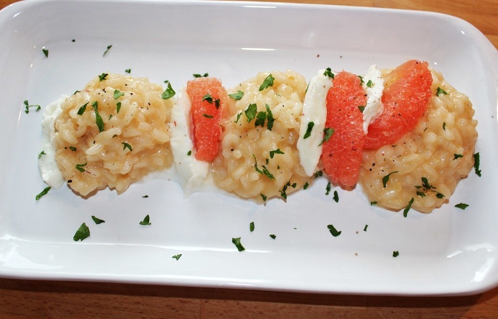 Risotto al pompelmo rosa e burrata di Marika Pretti - Recipefy