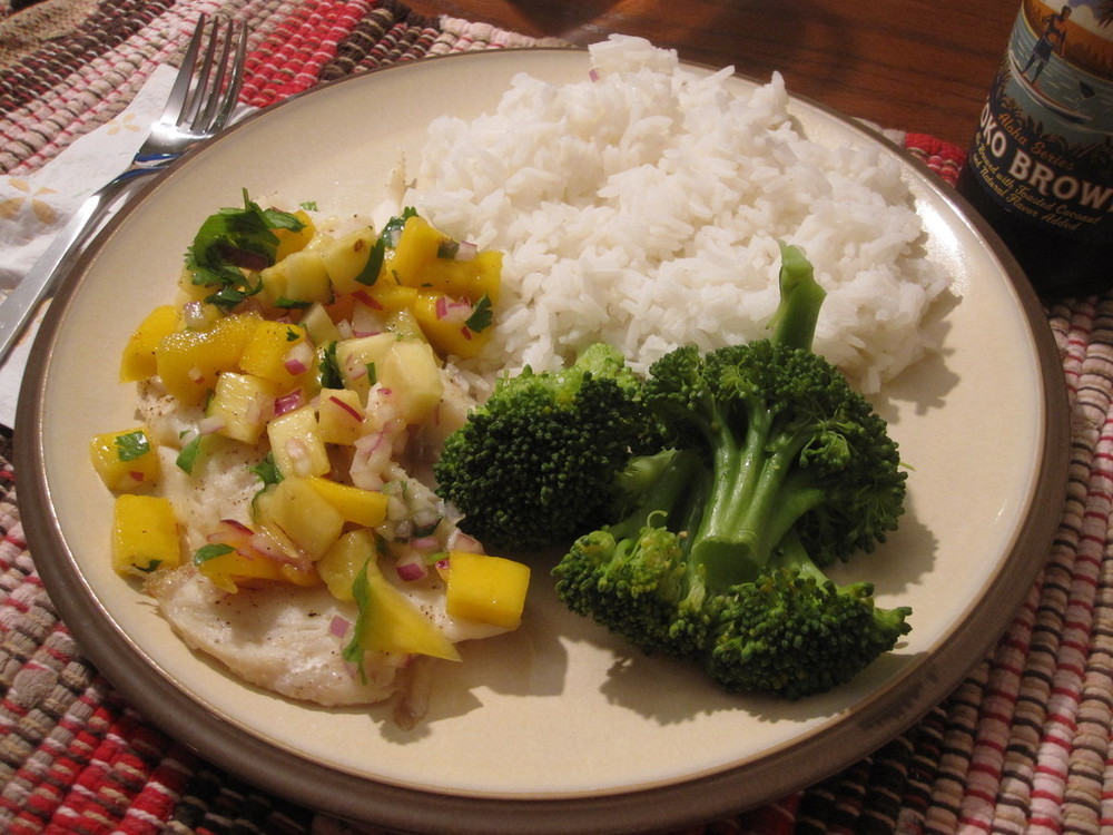 Baked Cod with Mango Pineapple Salsa of Michelle - Recipefy