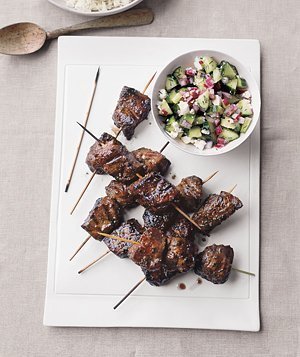 Lamb Kebabs With Cucumber-Feta Relish of Kelly Snyder - Recipefy