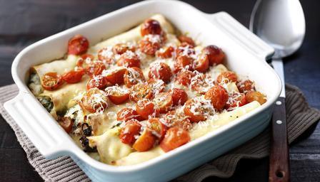 Goats' cheese cannelloni with cherry tomatoes of Alex Jepp - Recipefy