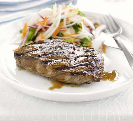 Teriyaki steak with fennel slaw recipe of Shraddhananda Moharana - Recipefy