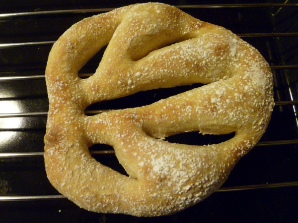 FOUGASSE. (MASA DE PAN BLANCA DE RICHARD BERTINET). (CHAPATA, BAGUETTE). de Miguel Angel Maldonado Gonzalez - Recipefy