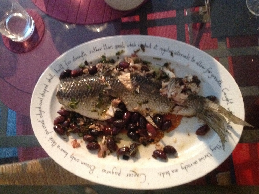 Grey mullet with Olives of Calvin Atkinson - Recipefy