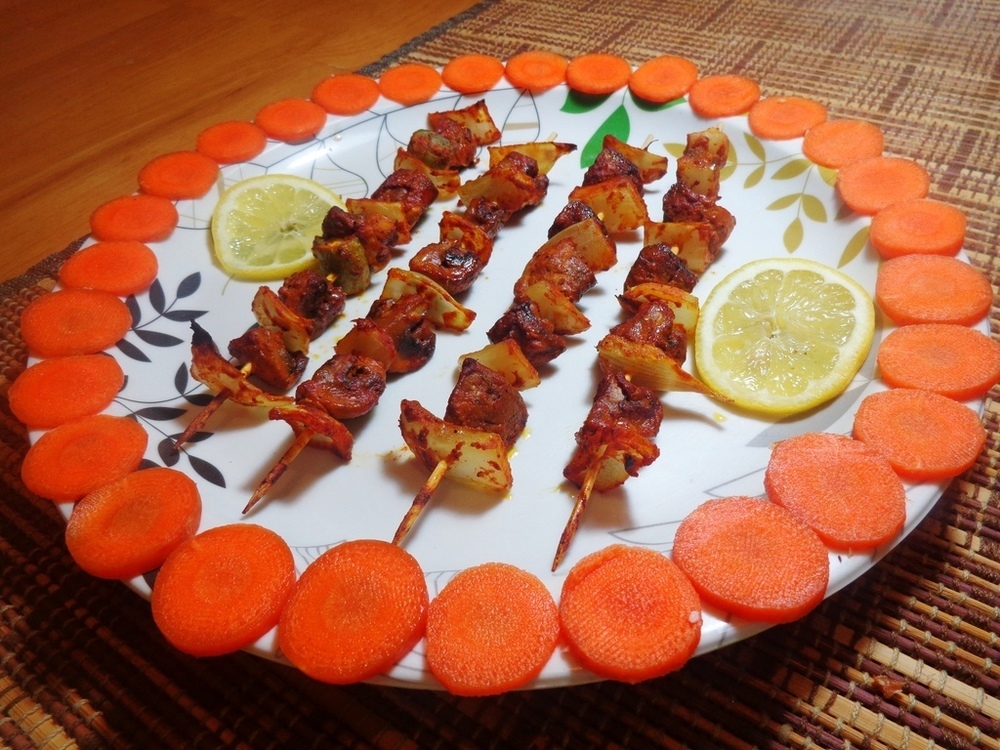 Mushroom Tikka Kebab of Kitchen Snippets - Recipefy