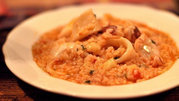 Risotto with Squid and Tomato - Risotto ai Calamari con Pomodori of Rosa Lanzillotti - Recipefy