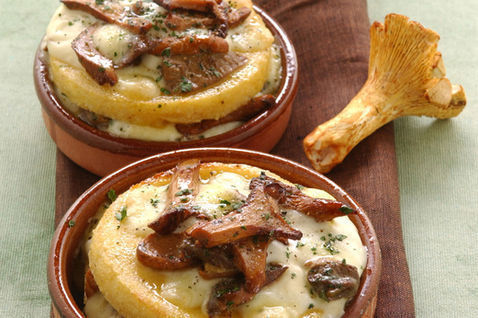 Cheesy Polenta Mushroom Casserole - Polenta Con Fontina e Funghi in Casseruola of Rosa Lanzillotti - Recipefy