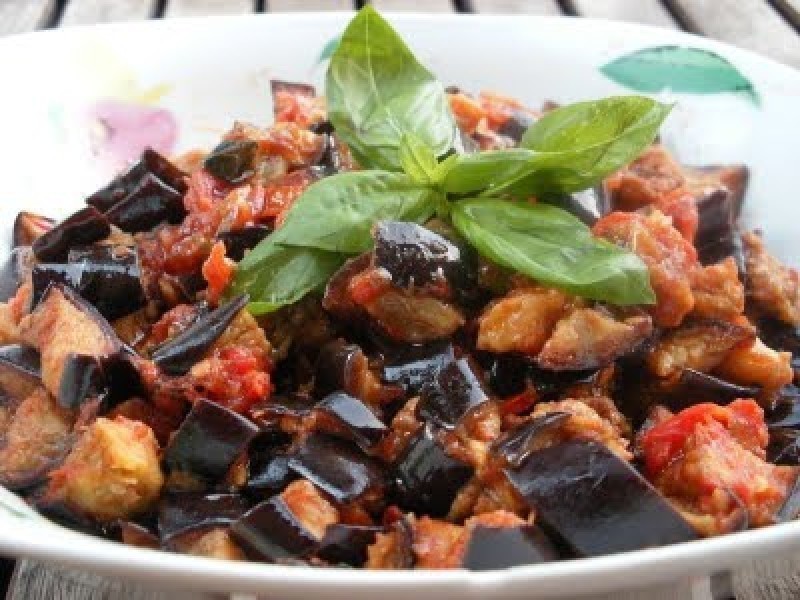 Stewed Eggplant Recipe - Melanzane a Fungetiello - Neapolitan Stewed Eggplant of Rosa Lanzillotti - Recipefy