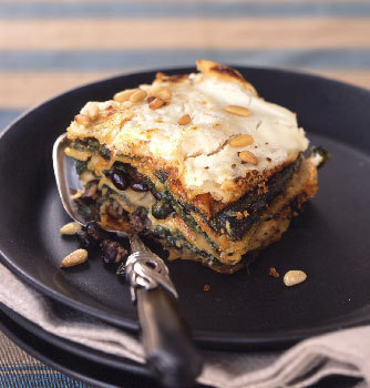 Mexican Poblano, Spinach, and Black Bean "Lasagne" with Goat Cheese   of katia - Recipefy