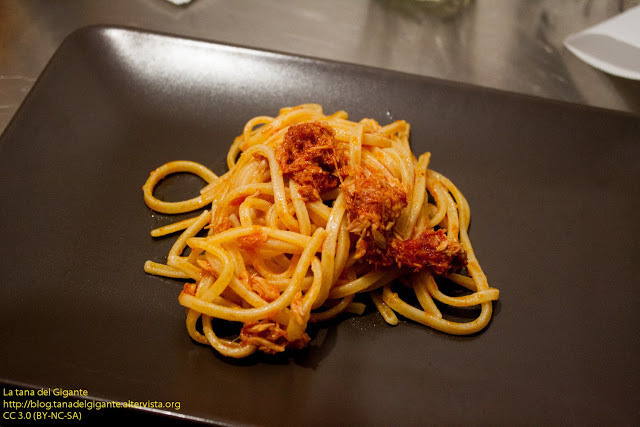 Stringozzi con 'nduja, tonno e zeste di limone of Il Gigante - Recipefy