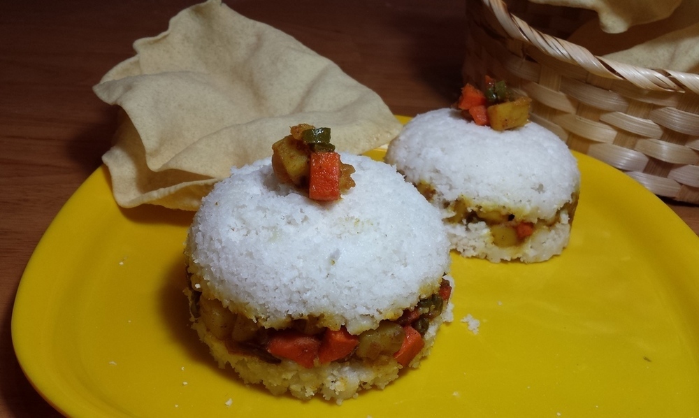 Vegetable Puttu/ Steamed vegetable rice cake of Kitchen Snippets - Recipefy
