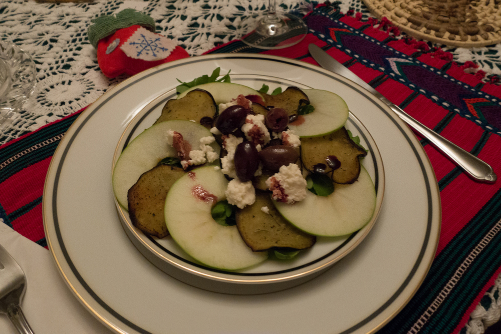 Aubergine & Green Apple Carpaccio of Michel Rouse - Recipefy