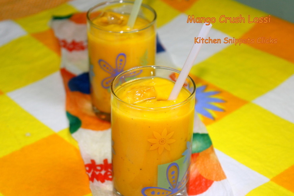 Mango Crush Lassi of Kitchen Snippets - Recipefy