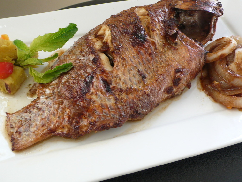 Roasted fish with Infused olive oil of Sonoma Farm - Recipefy