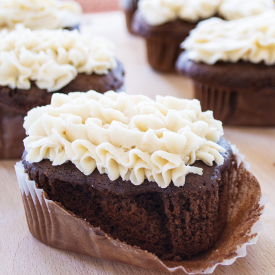 Chocolate Buttermilk Cupcakes with Brown Butter Frosting of San Pasqual's Kitchen - Recipefy