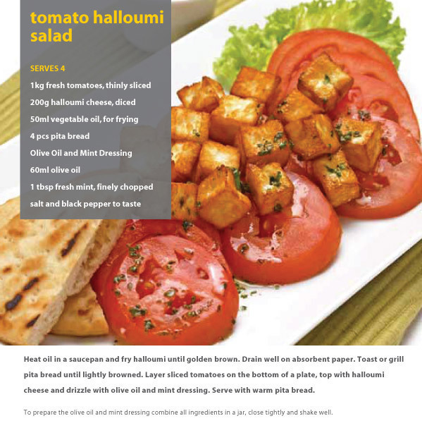 Tomato Halloumi Salad Recipe de  Theodoros Dionysiou - Recipefy