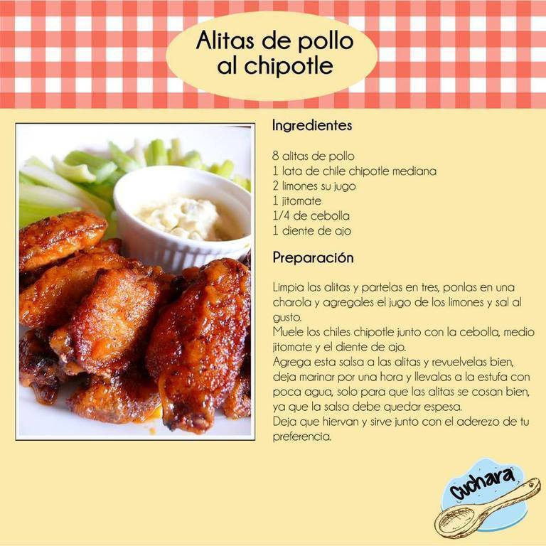 ALITAS DEL POLLO AL CHIPOTLE of casama - Recipefy