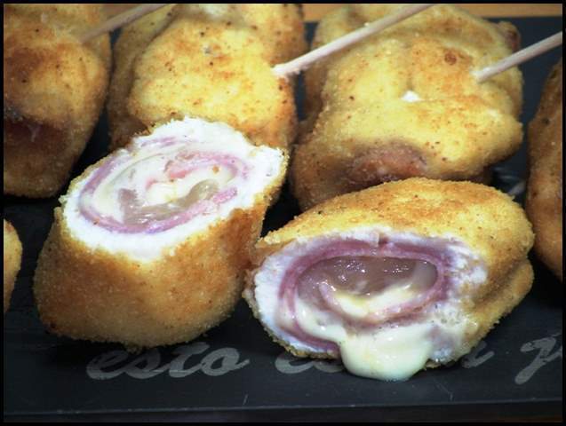 Rollitos de pechuga con jamón y queso  de Brenda Paola - Recipefy