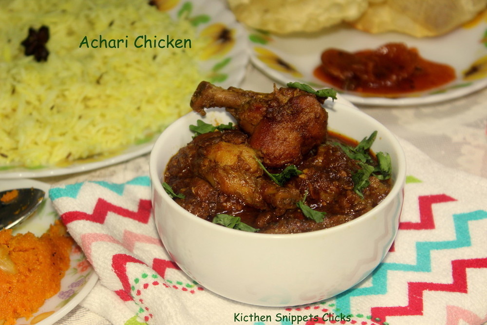 Achari Chicken of Kitchen Snippets - Recipefy