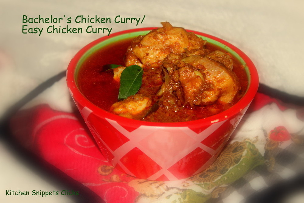 Bachelor's Chicken Curry/Easy chicken curry of Kitchen Snippets - Recipefy