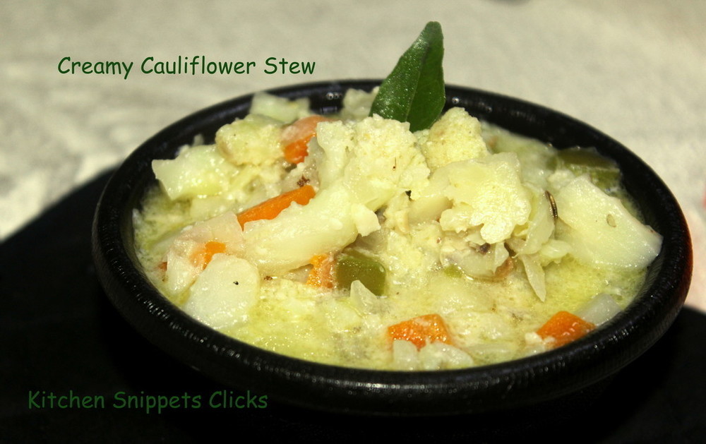 Creamy Cauliflower Stew of Kitchen Snippets - Recipefy