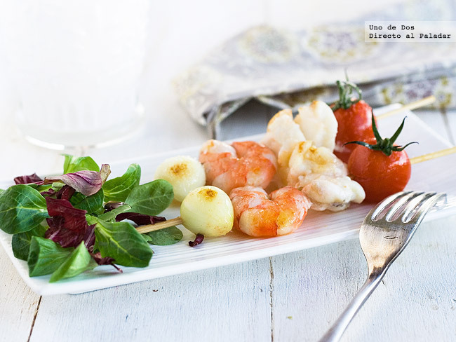 Brocheta de rape y tomatitos of Angel Romero - Recipefy