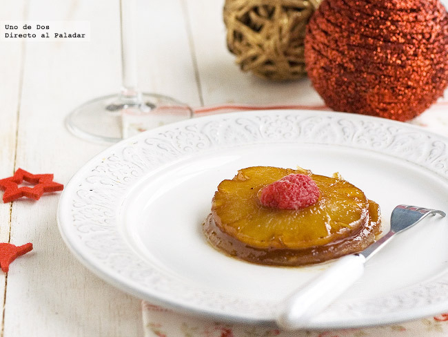 Minitatín de piña y hojaldre de Angel Romero - Recipefy