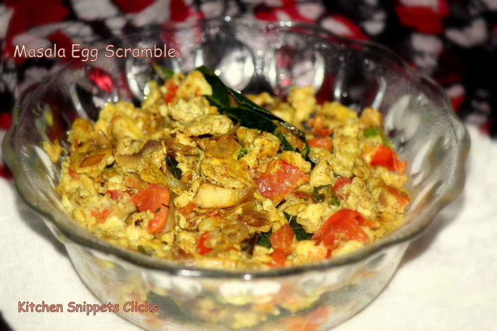 Masala Egg Scramble of Kitchen Snippets - Recipefy