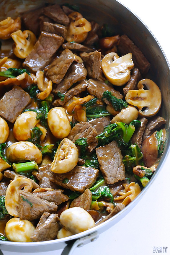 Eng_GINGER BEEF, MUSHROOM & KALE STIR-FRY of BarboraBH - Recipefy
