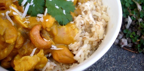 ENG_Pumpkin Cashew Coconut Curry over Coconut Rice de BarboraBH - Recipefy