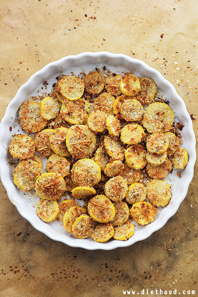 Garlic Parmesan Squash Chips de Andrea Metzger Emling - Recipefy