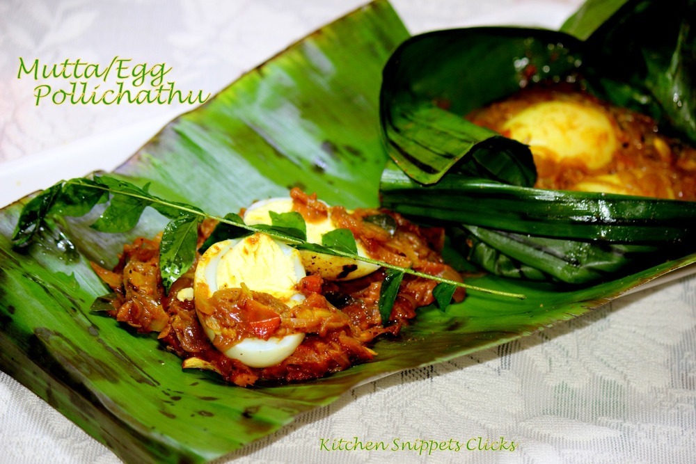 Mutta/Egg Pollichathu de Kitchen Snippets - Recipefy