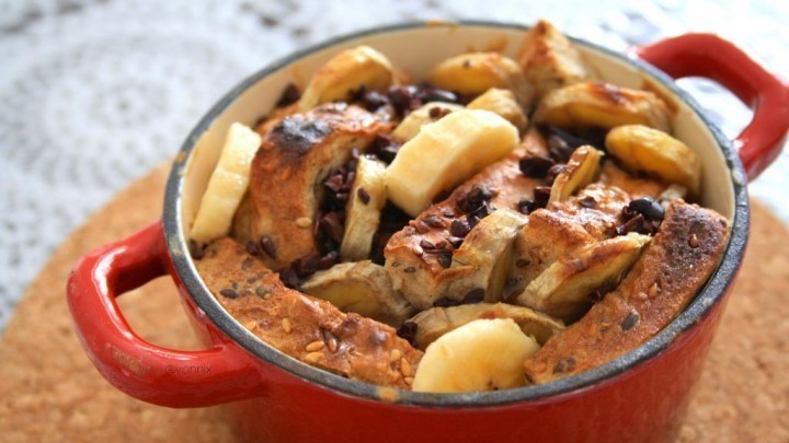 Baked PB and Banana Stuffed French Toast de Sweeter Life Club - Recipefy