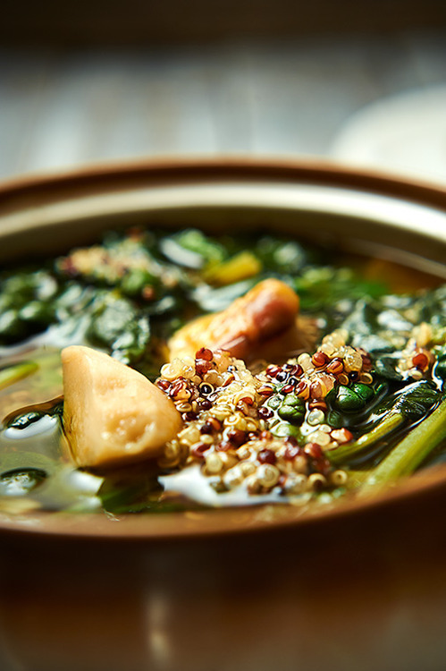 Zuppa di quinoa con spinaci e funghi of Valentina - Recipefy