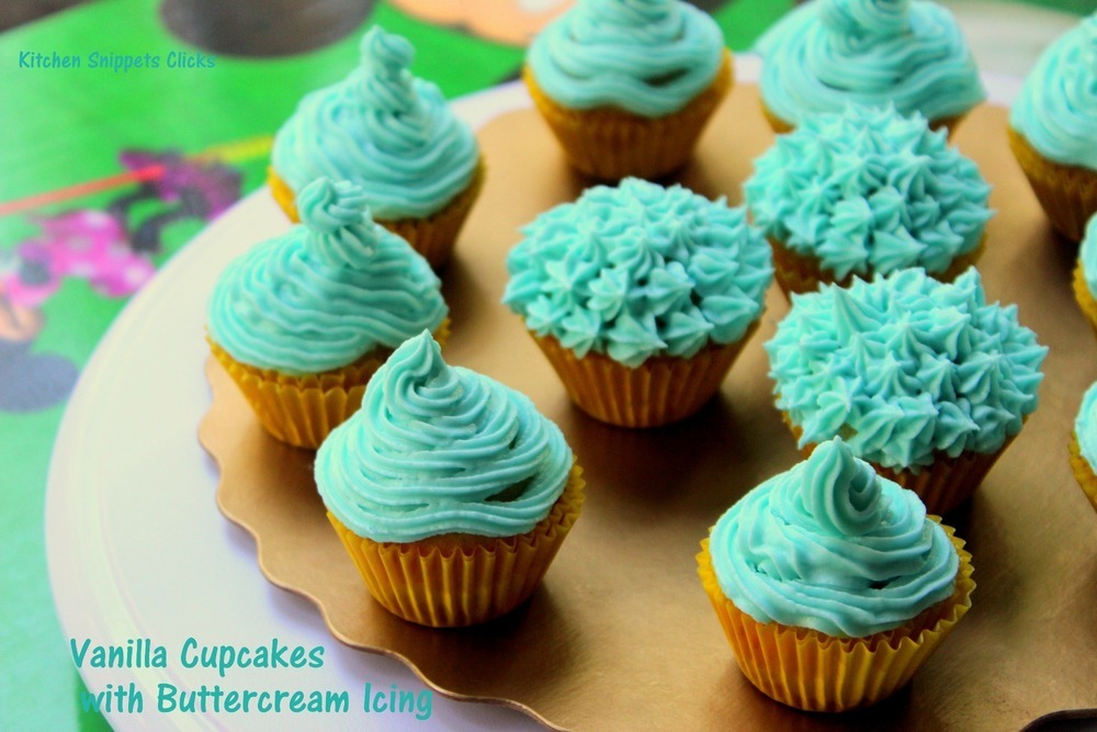 Vanilla Cup Cakes with Buttercream icing of Kitchen Snippets - Recipefy