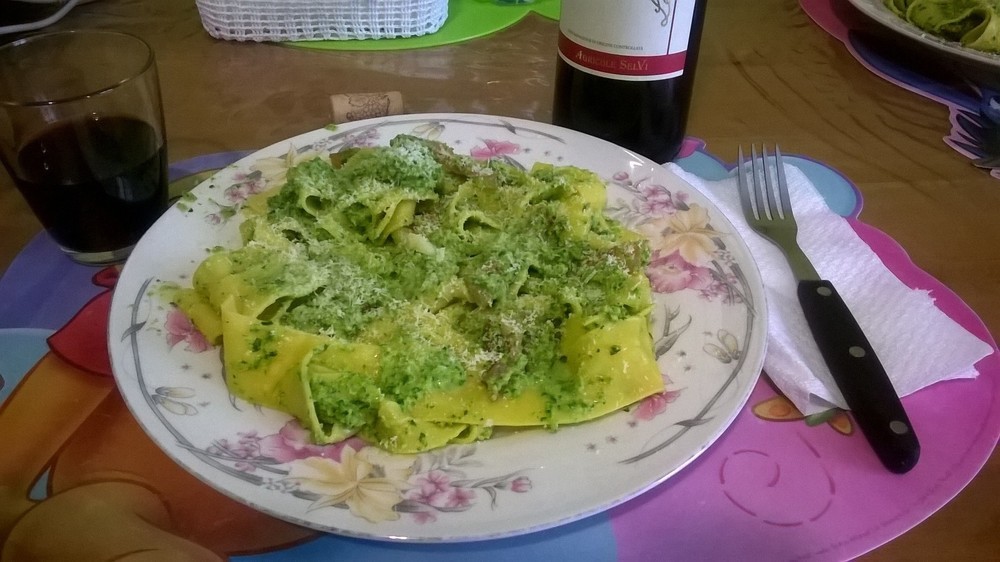 Lasagnette con pesto di lattuga e piselli de Diana - Recipefy
