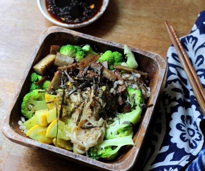 Vegan Donburi With Burdock And Enoki Mushrooms of Jenn Smith - Recipefy
