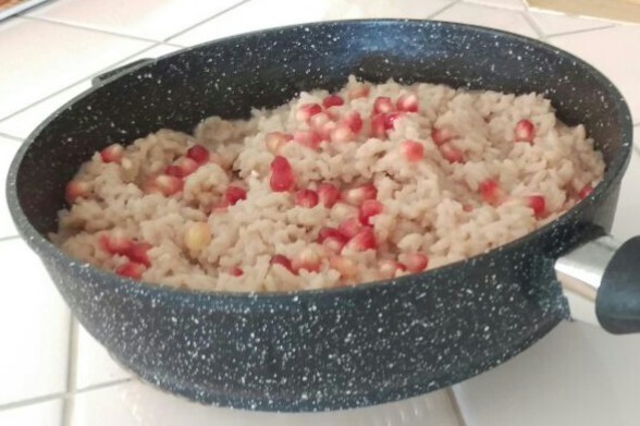 RISOTTO ALLA MELAGRANA E CREMA DI PORRI di emanuela - Recipefy