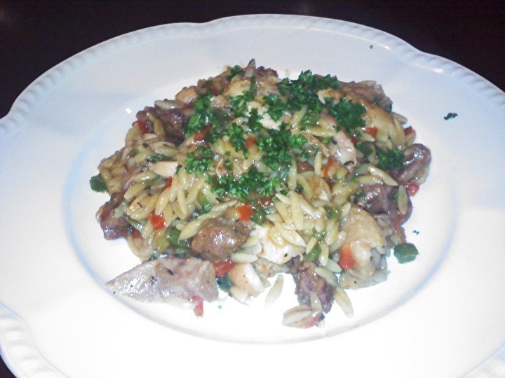 Sausage and Chicken Risotto of Michele Poole - Recipefy
